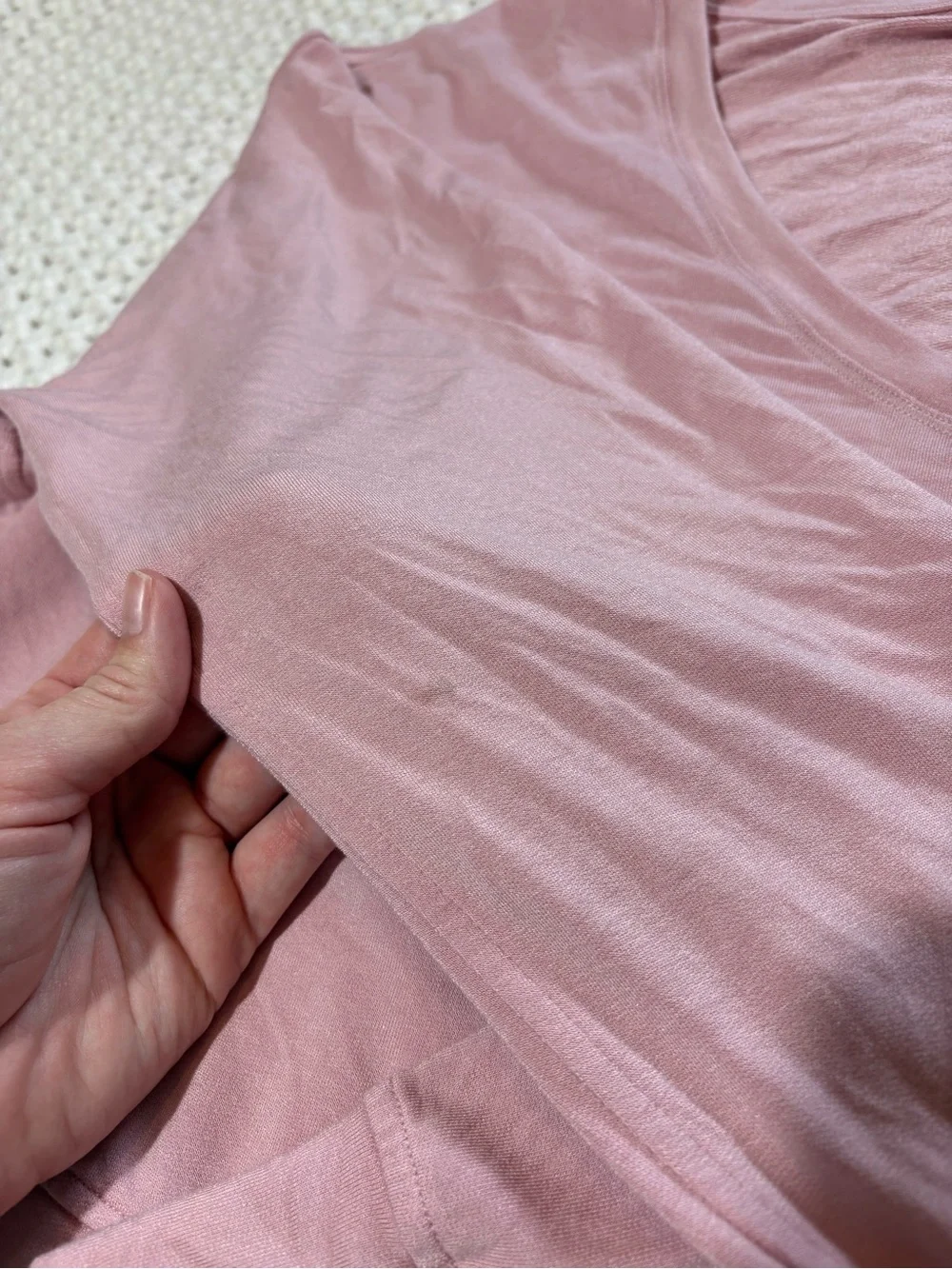 lululemon BeCalm scoop neck pullover in pink haze size small